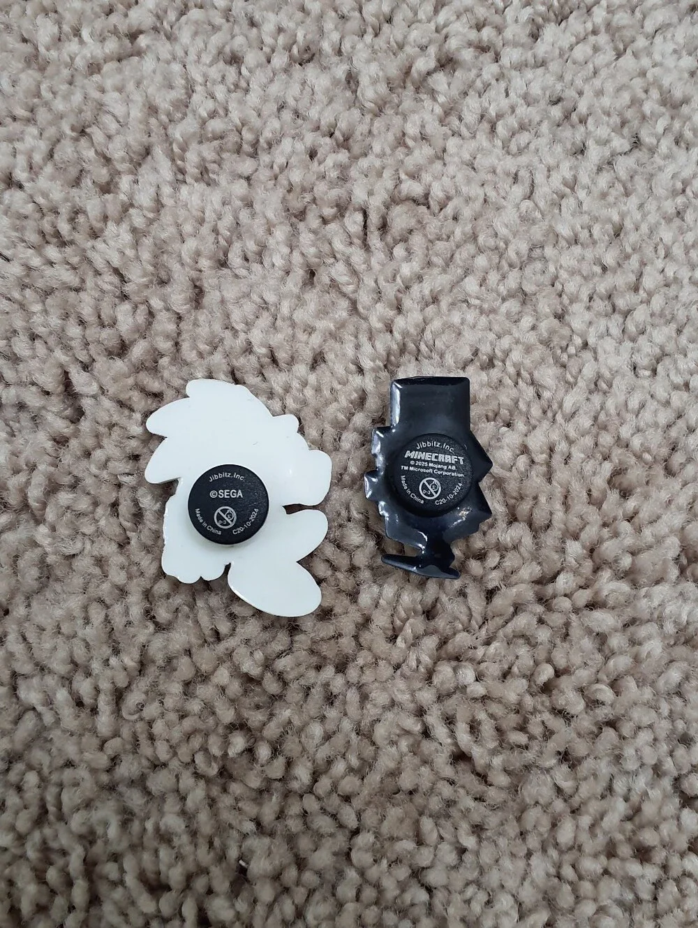 Crocs Jibbitz Lot of 2 Kids Charms - Sonic, Minecraft Duck